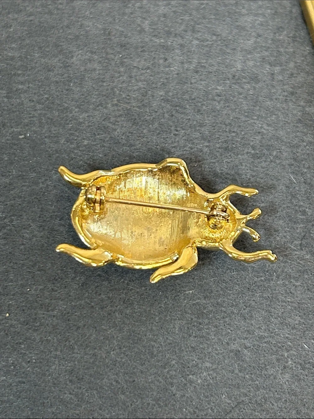 Red Enamel & Crystal Ladybug Pin Brooch